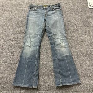 David Kahn Jeans Womens Size 30 Blue Flare Leg Stretch Denim Made in USA